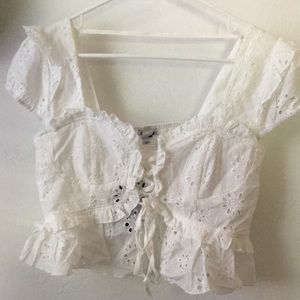Eyelet crop top